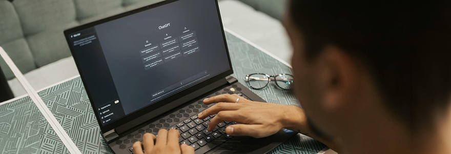 a male using ChatGPT